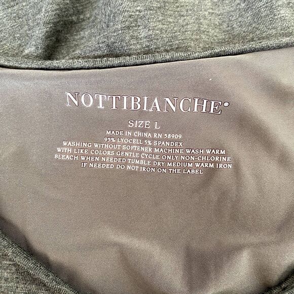 Nottibianche Lyocell Stretch Sleep Tank With Shelf Bra Dark Gray Size Large - Picture 4 of 4